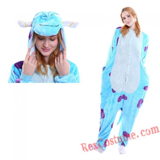 Adult Blue Cow Kigurumi Onesie Pajamas Cosplay Costumes