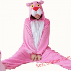 Adult Pink Panther Kigurumi Onesie Pajamas Cosplay Costumes