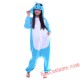 Adult Blue Hippo Kigurumi Onesie Pajamas Cosplay Costumes