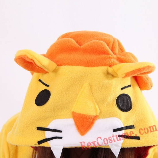 Adult Yellow Lion Kigurumi Onesie Pajamas Cosplay Costumes
