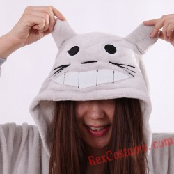 Adult Grey Totoro Kigurumi Onesie Pajamas Cosplay Costumes