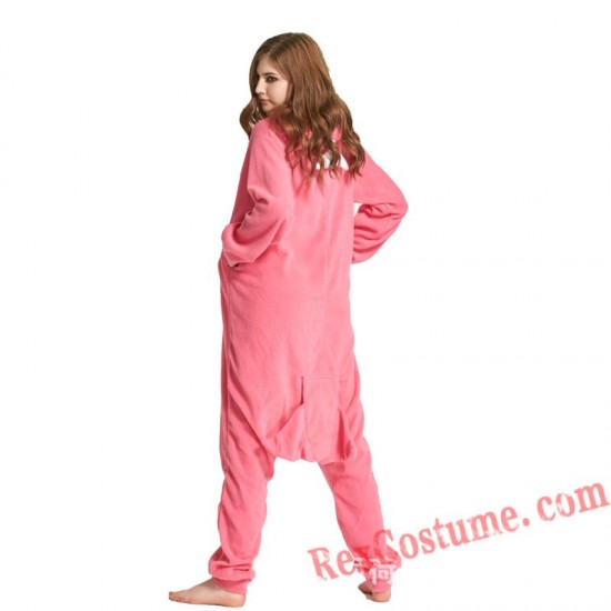 Adult Pink Whale Kigurumi Onesie Pajamas Cosplay Costumes