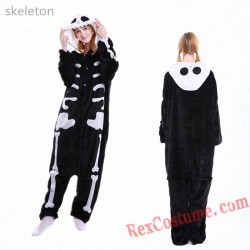 Adult Skull Kigurumi Onesie Pajamas Cosplay Costumes
