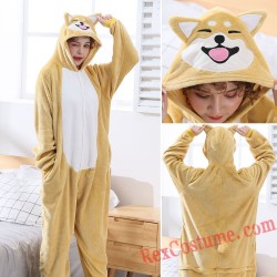 Adult Shiba Inu Dog Kigurumi Onesie Pajamas Cosplay Costumes