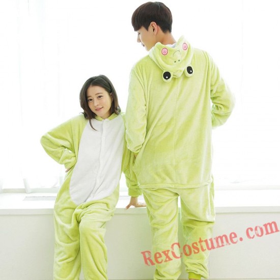 Adult Frog Kigurumi Onesie Pajamas Cosplay Costumes