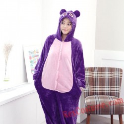 Adult Purple Cat Kigurumi Onesie Pajamas Cosplay Costumes