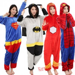 Adult Superman Kigurumi Onesie Pajamas Cosplay Costumes