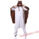 Adult Brown Flying Rat Kigurumi Onesie Pajamas Cosplay Costumes