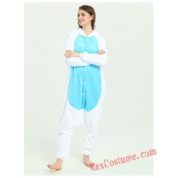 Adult Blue Unicorn Kigurumi Onesie Pajamas Cosplay Costumes