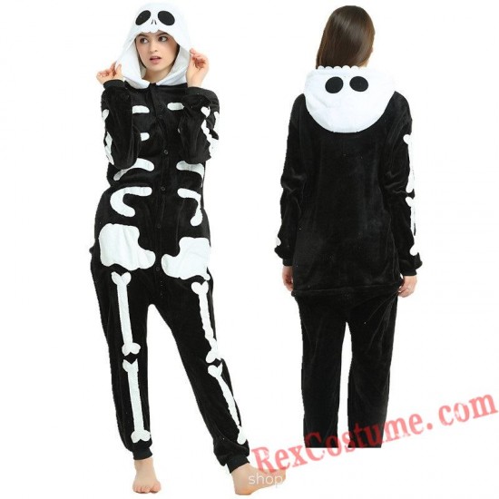 Adult Skull Kigurumi Onesie Pajamas Cosplay Costumes