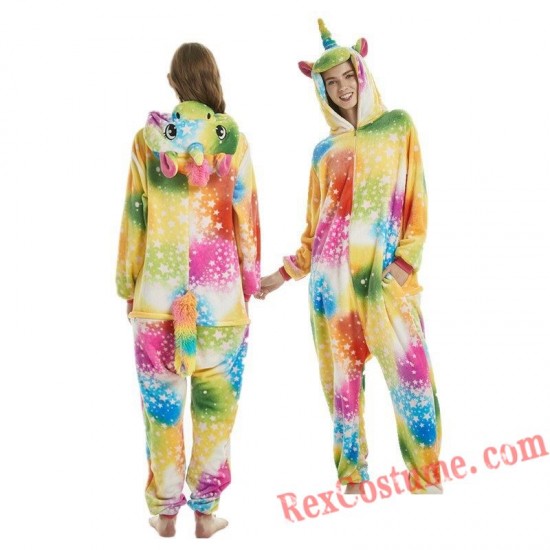 Adult Star Unicorn Kigurumi Onesie Pajamas Cosplay Costumes