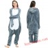 Adult Grey Shark Kigurumi Onesie Pajamas Cosplay Costumes