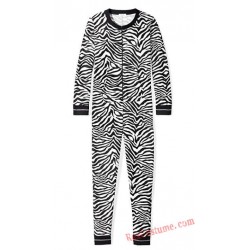 Zebra Onesies Pajamas Hoodie Home Wear