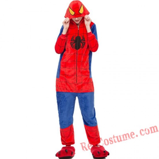 Spiderman Kigurumi Onesie Pajamas Cosplay Costumes