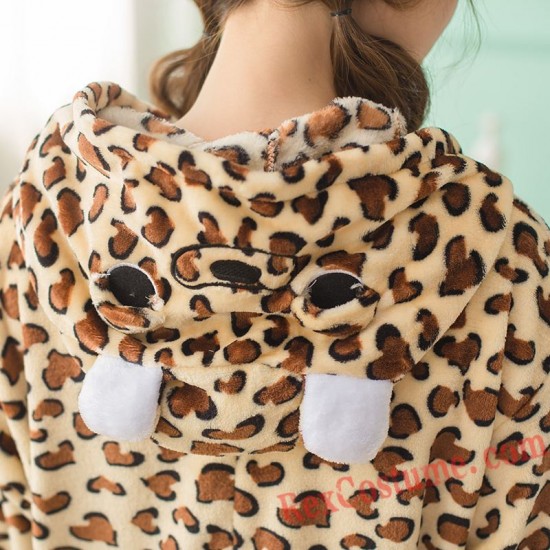 Leopard Bear Kigurumi Onesie Pajamas Cosplay Costumes