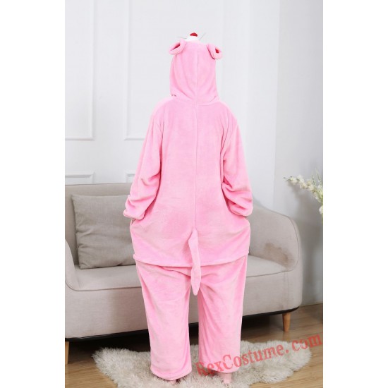 Pink Mouse Kigurumi Onesie Pajamas Cosplay Costumes