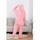 Pink Husky Dog Kigurumi Onesie Pajamas Cosplay Costumes
