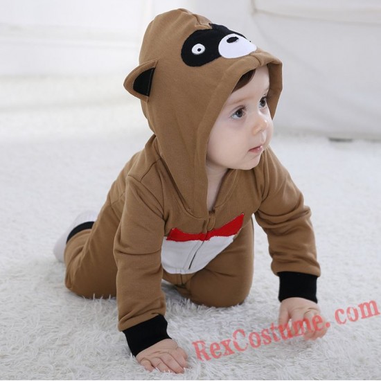 Raccoon Baby Infant Toddler Halloween Animal onesies Costumes
