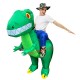 Adult Green Dinosaur T-rex Inflatable blow up Costume