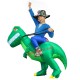 Kids Green Dinosaur T-rex Inflatable blow up Costume