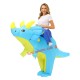 Adult Green Dinosaur Triceratops Inflatable Costume