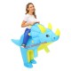 Adult Green Dinosaur Triceratops Inflatable Costume