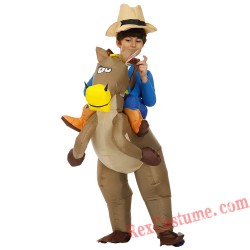 Kids Child Cowboy Inflatable Costume
