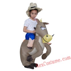 Children Inflatable Dinosaur Unicorn Rider On Costume