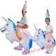 Inflatable  White  Nobel Haughty Purity Unicorn costume