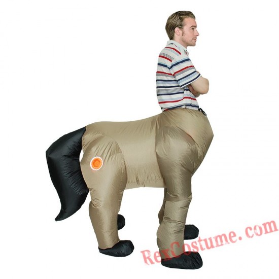 Adult Centaurus Inflatable Ride on Horse Costume