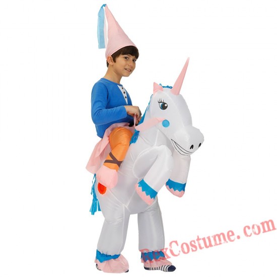 Unicorn Christmas Cosplay Girl Inflatable Costumes Kids