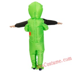 Kids Inflatable Green Alien Costume