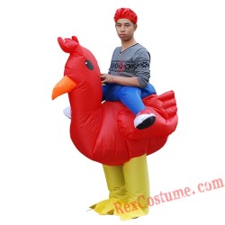 Inflatable Chicken Ride On Costume