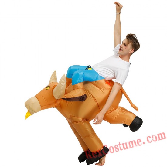 Adult Ride on Bull Inflatable Costume