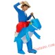 Boys Kids Bule Dinosaur Inflatable Costume