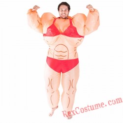 Adult Inflatable blow up Musclewoman Costume