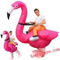 Adult Flamingo Bird Inflatable Blow Up Costume