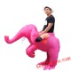 Adult Pink Elephant Ride On Inflatable Blow Up Costume