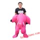Adult Pink Elephant Ride On Inflatable Blow Up Costume