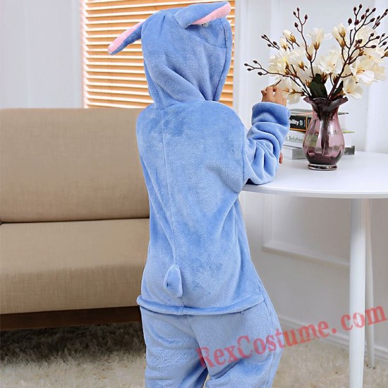 Blue Stitch Kigurumi Onesie Pajamas Cosplay Costumes for Kids