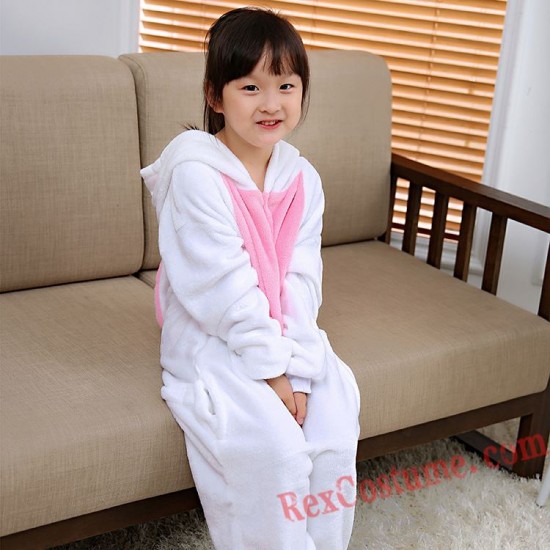 Pink rabbit Kigurumi Onesie Pajamas Cosplay Costumes for Kids