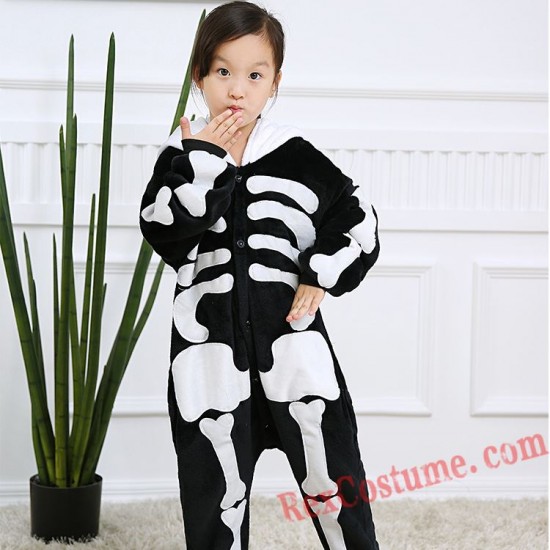 Skull Kigurumi Onesie Pajamas Cosplay Costumes for Kids