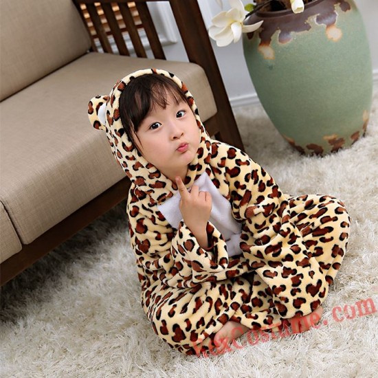 leopard Kigurumi Onesie Pajamas Cosplay Costumes for Kids