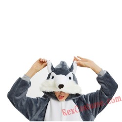Adult Husky dog Kigurumi Onesie Pajamas Cosplay Costumes