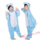 Blue rabbit Kigurumi Onesie Pajamas Cosplay Costumes for Kids