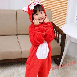 Red fox Kigurumi Onesie Pajamas Cosplay Costumes for Kids