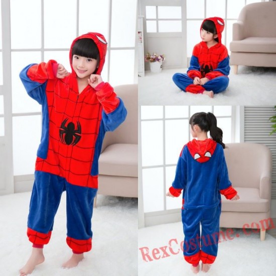 Spiderman Kigurumi Onesie Pajamas Cosplay Costumes for Kids