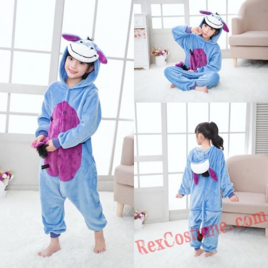 donkey Kigurumi Onesie Pajamas Cosplay Costumes for Kids