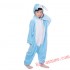 Blue rabbit Kigurumi Onesie Pajamas Cosplay Costumes for Kids