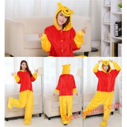 Adult Winnie the Pooh Kigurumi Onesie Pajamas Cosplay Costumes
